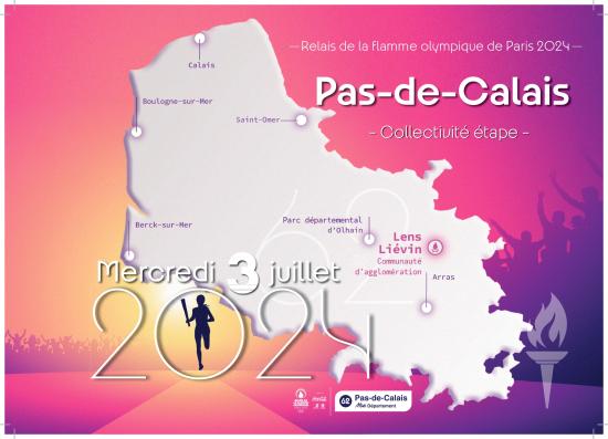 La flamme Olympique sera de passage dans le Pas-de-Calais le 3 juillet 2024.